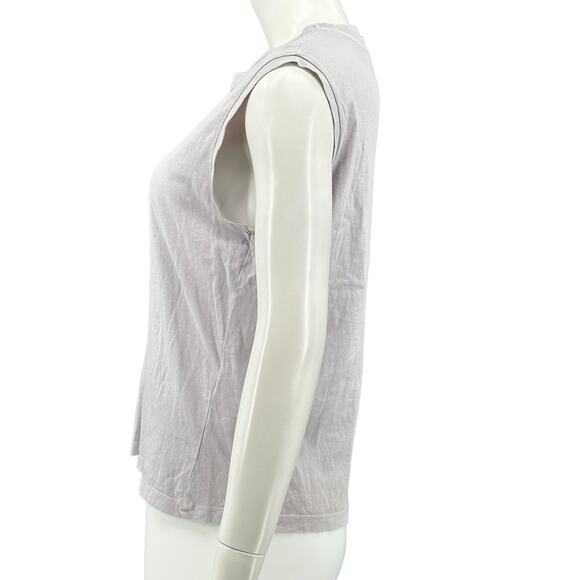 Maje Top Womens 1 Small‎ Gray Teo Sleeveless Love Graphic Tee Muscle Rainbow - Picture 4 of 12